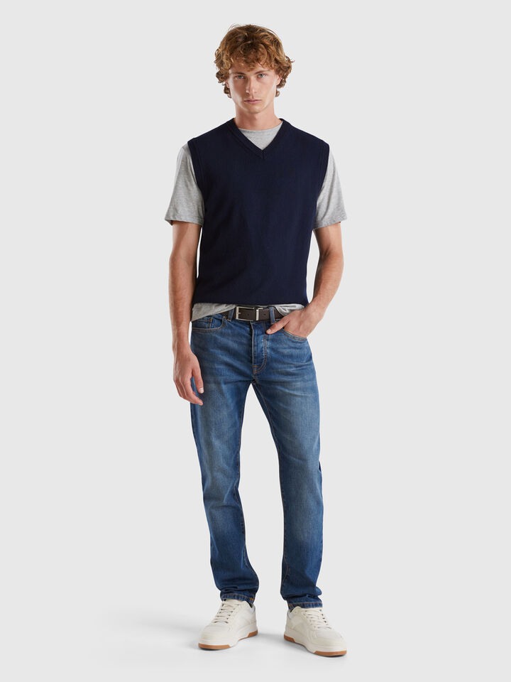 S/L V NECK SWEATER Men image number 3